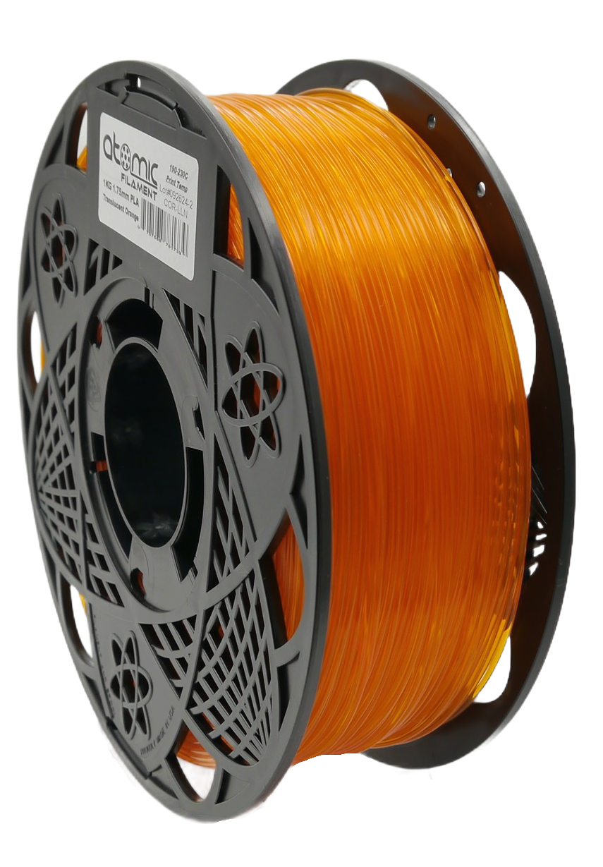 Atomic Filament Translucent Bright Orange PLA