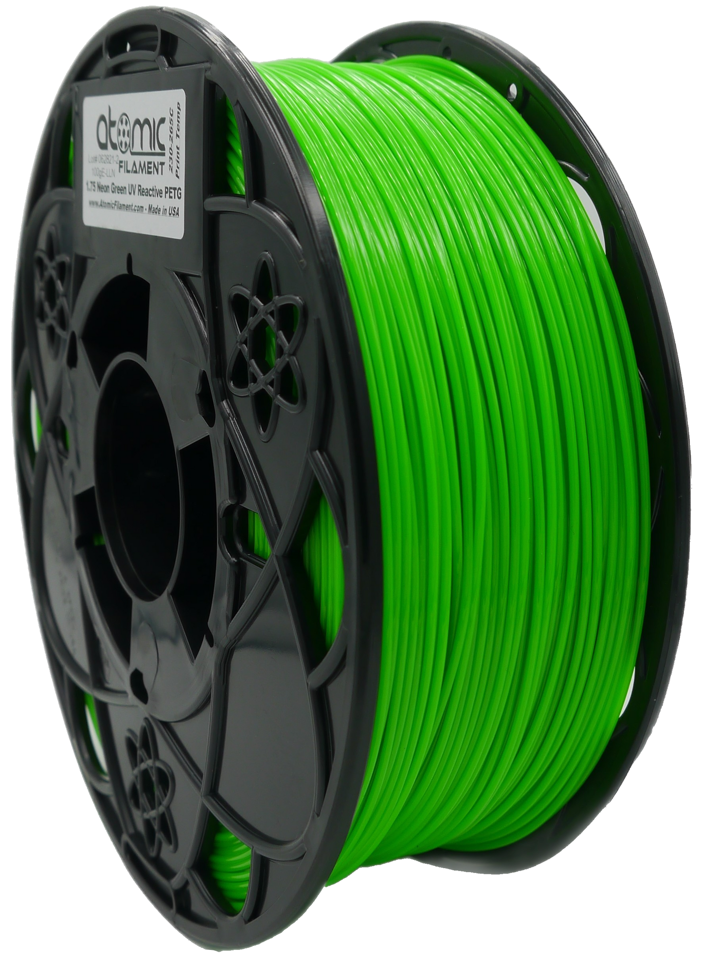 Sample Coil PETG - Neon Green UV Reactive Opaque