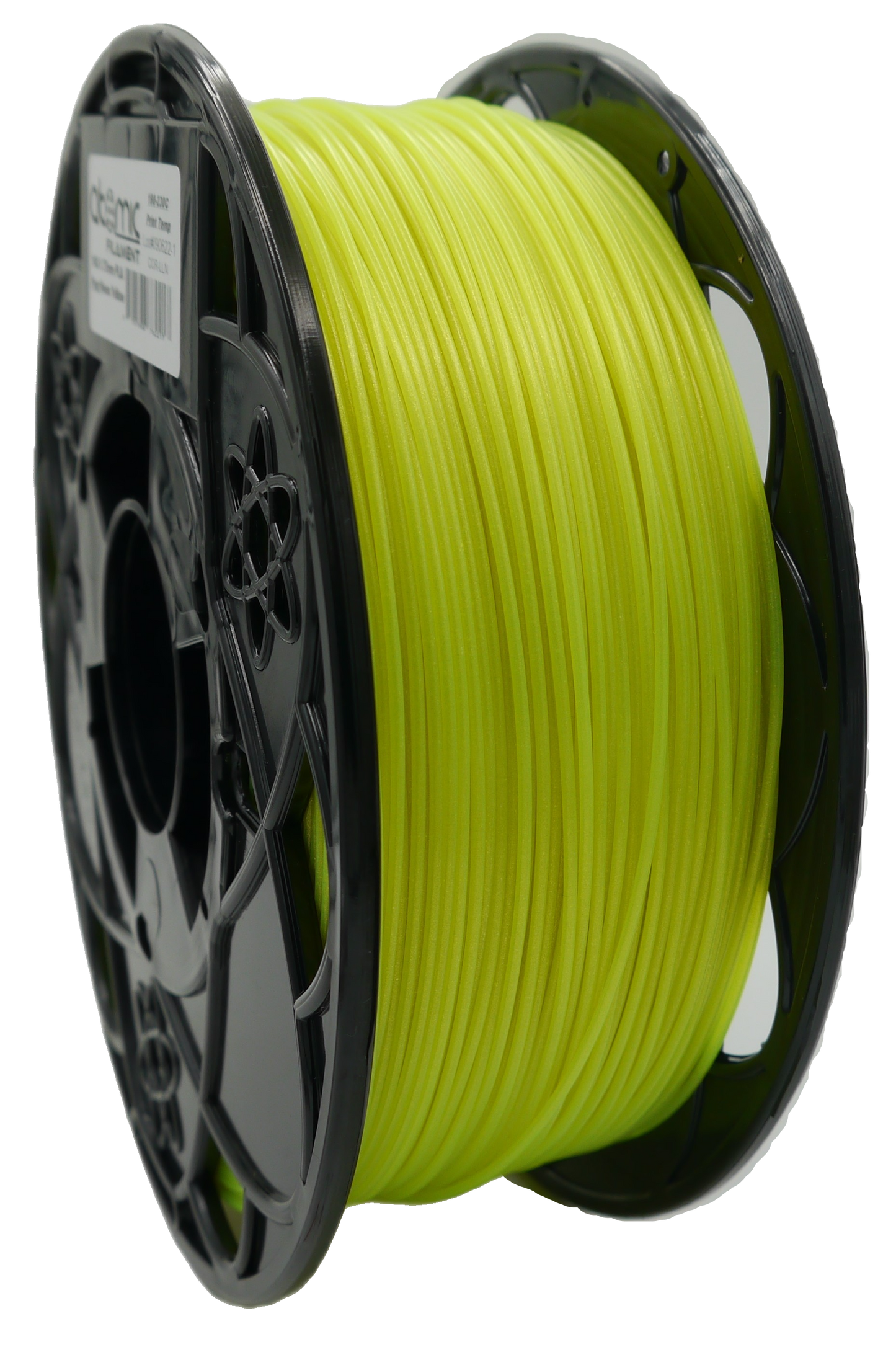 Sample Coil PLA - Pearlescent Translucent Neon Yellow PLA - UV REACTIVE