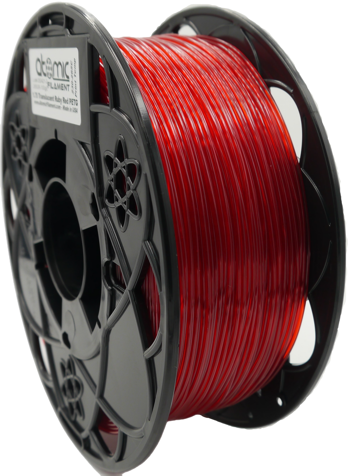 Sample Coil PETG - Gemstone Ruby Red Translucent 1.75mm