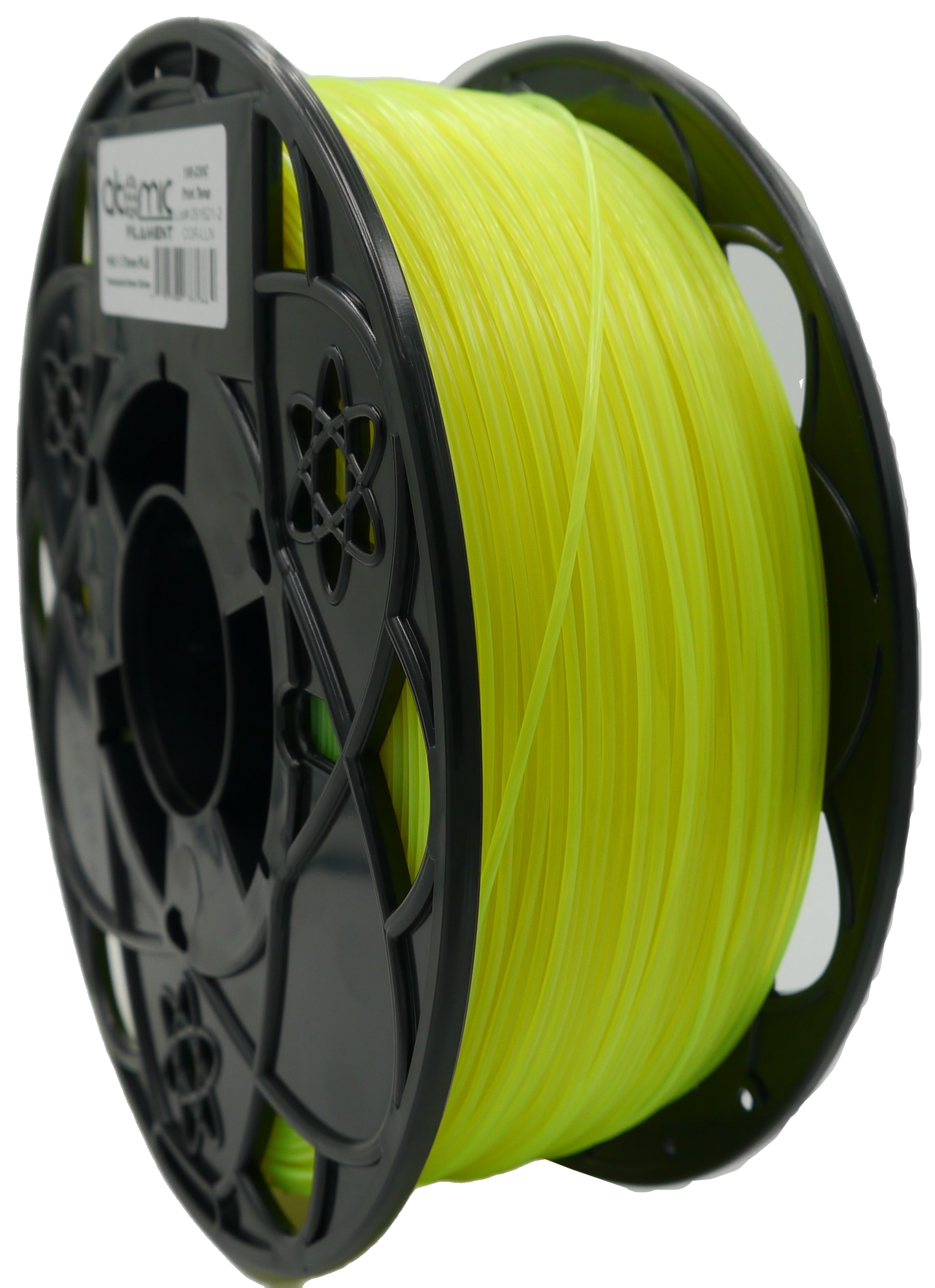 Sample Coil PETG - Translucent Neon Yellow - UV REACTIVE 1.75mm