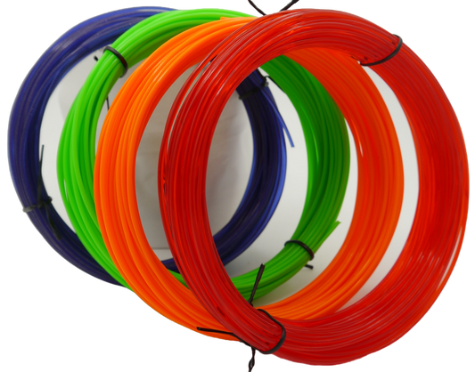 Sample Coil PLA - Pack of Neon Green, Neon Orange, Starry Night, Ruby Red