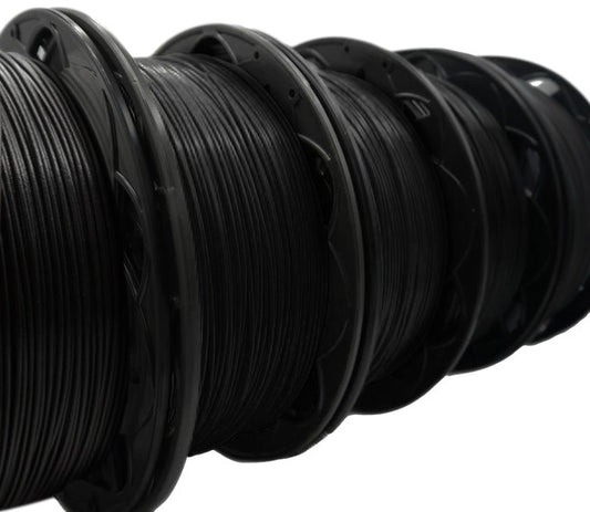 10 Pack ABS - ALL BLACK Short Spools 70% min 1.75MM