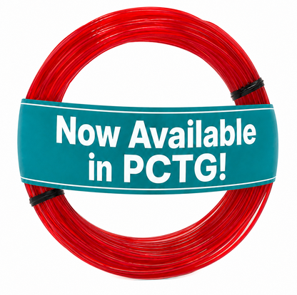 Sample Coil PETG - Gemstone Ruby Red Translucent 1.75mm