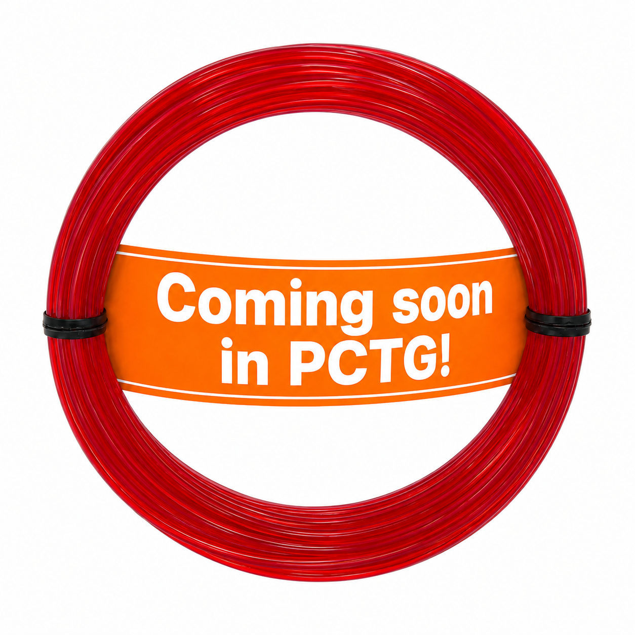 Sample Coil PETG - Gemstone Ruby Red Translucent 1.75mm