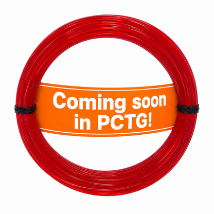 Sample Coil PETG - Gemstone Ruby Red Translucent 1.75mm