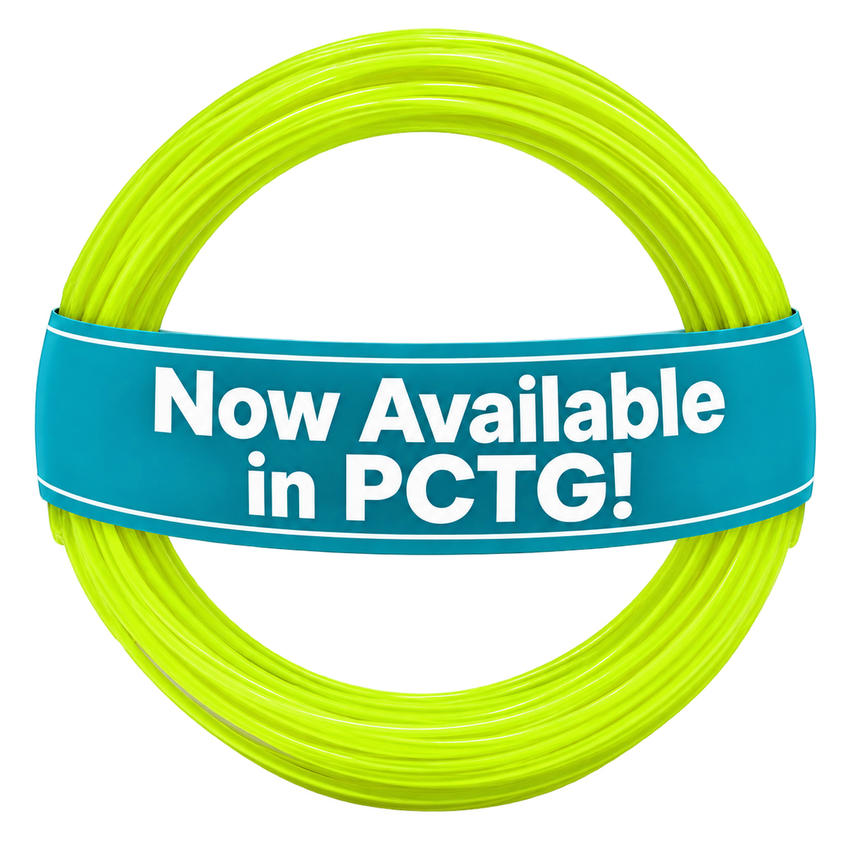 Sample Coil PETG - Translucent Neon Yellow - UV REACTIVE 1.75mm