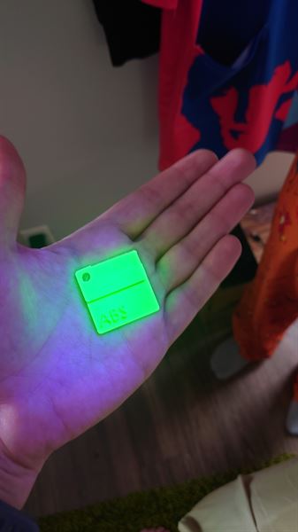 Neon Green UV Reactive ABS Filament AMS Compatible