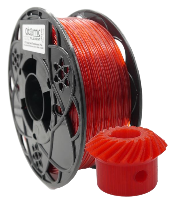 Atomic Filament Gemstone Ruby Red Translucent PLA 1.75mm - 1kg